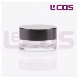 15g straight sided wall round glass jar W/ ABS plastic cap
