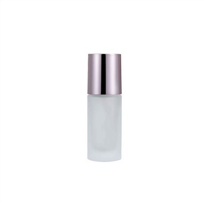 Frosted Glass Bottle With Foundation Pump